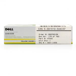 Toner d'origine pour imprimante Dell 2150cn -  2150 cn - Jaune